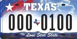 Texas License Plate