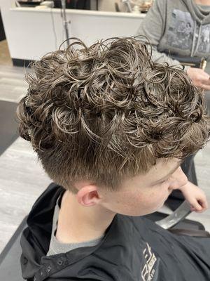 Natural look top perm