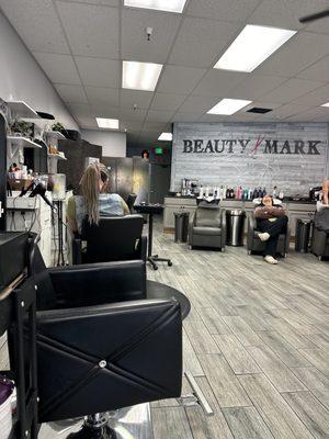 The back of Krystal's head.