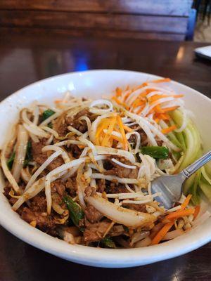 Lemongrass beef vermicelli bowl, delicious