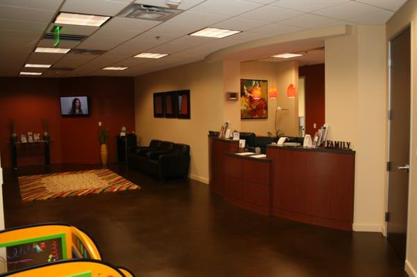 Our comfortable and modern waiting room is geared for your visit. Complete with Wifi, bottled water, and HGTV!