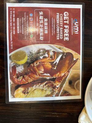 We get free lobster   Good