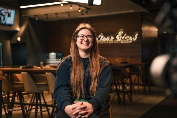 Brae is usually our stand-in as we get lighting set!