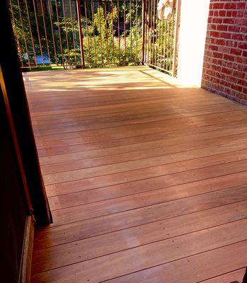 Stepping out on your Brazilian Walnut "Ioe" deck