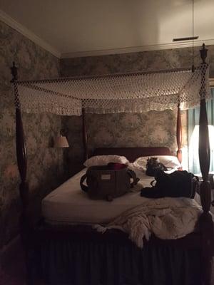 Bedroom with a poster