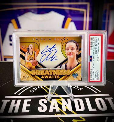 Caitlin Clark On-Card AUTO Gold Refractor /50 - PSA 10 GEM MINT