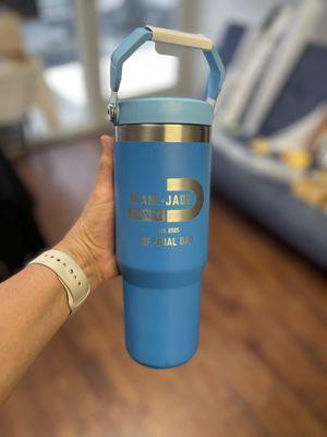 Engraving on stainless steel tumbler