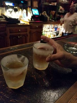 Fireball in a frosty shot glass. Was the best