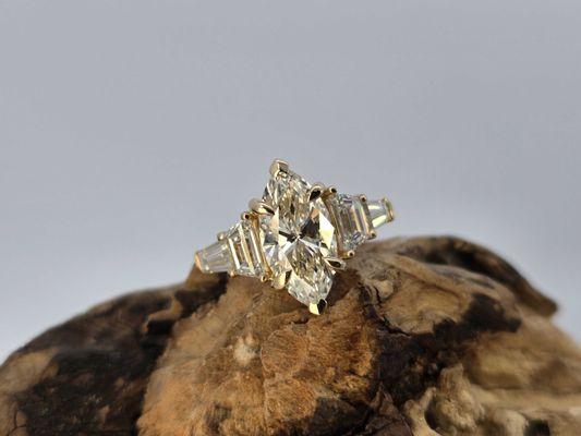 Thollot Custom engagement ring