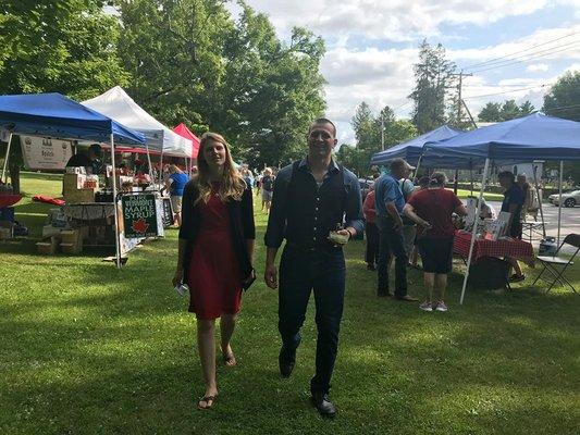 Summer evenings are delightful, every Friday night in Arlington, Vermont.