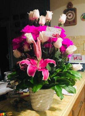 Birthday Flowers a success! Delivered perfectly to mama for her special day!