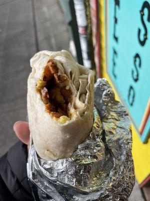 Al pastor breakfast burrito