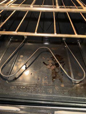 Oven cleaning before