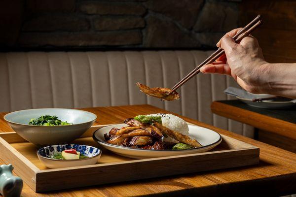 crispy eggplant lunch set