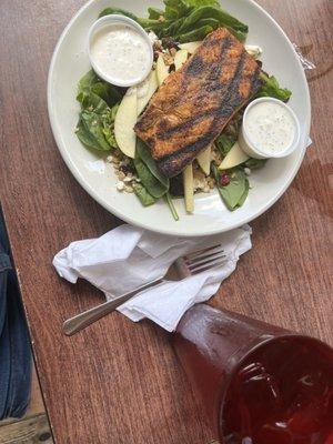 Spinach and Salmon Salad.