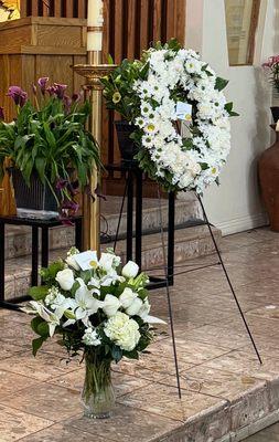 Sympathy flowers for grandmother's memorial service.