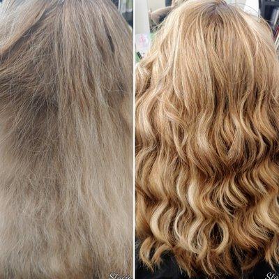 Before and After Dimensional Blonde