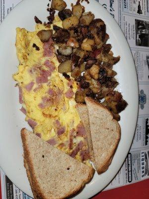 Ham & egg & cheese omelet