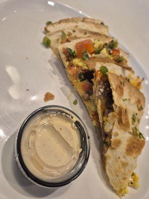 Steak breakfast quesadilla