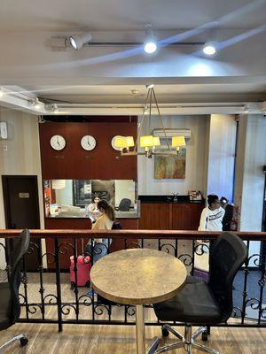 Reception from common area