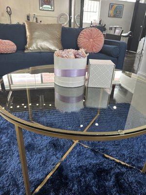 The lounge area for appointments