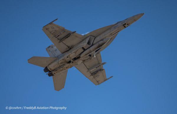 #6 USN F/A-18F rolls in to mock attack our SUV