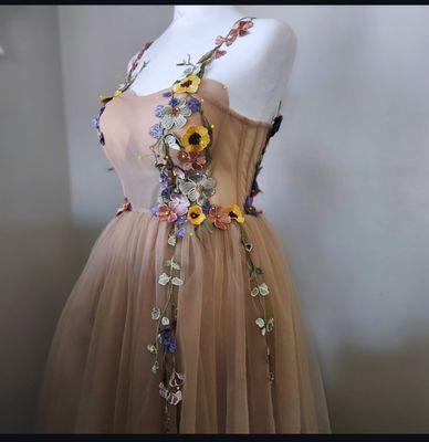 Handcrafted dress created for a client.