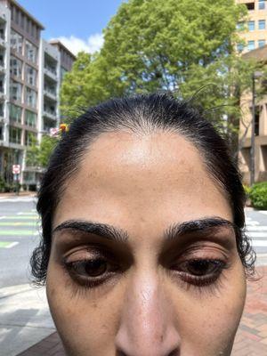 Precise eyebrow shaping