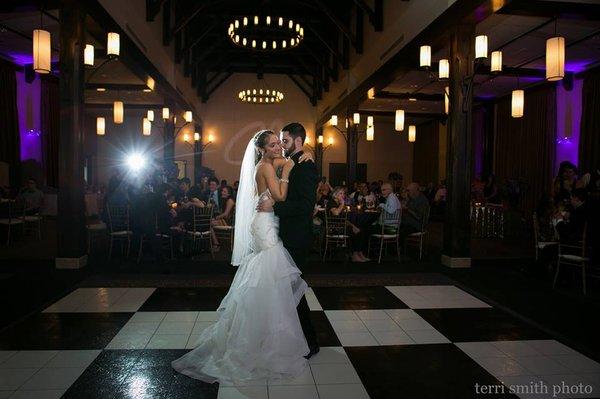 Black & White Dance Floor at Mission San Luis