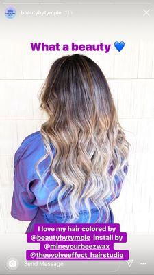 My custom color by Tymple on my wig which you can't even tell is a wig.