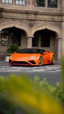 Orange Wheels on the Lamborghini EVO 
Check out this head-turning upgrade! Transform your ride with our custom work. Book now!