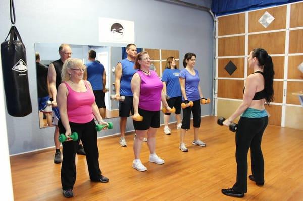 DIamond Guru Fitness-Strength Muscle Building Dumbbelll Class! You guys rock!