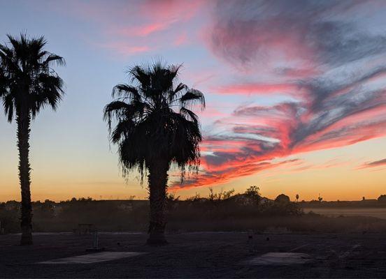 Beautiful sunset view from the park