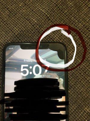 iPhone 11pro max bleeding black ink