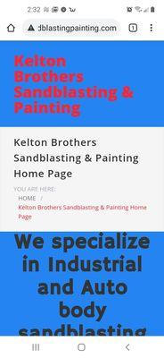 www.keltonbrotherssandblastingpainting.com mobile website