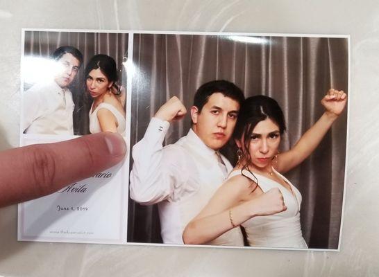 Me and my new husband for a moment at the booth.