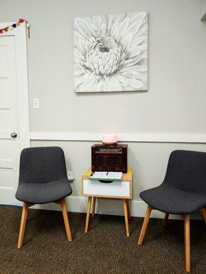 Come make yourself comfortable in our private office!