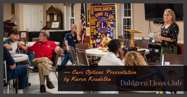 Sharing aging in place information in our community.