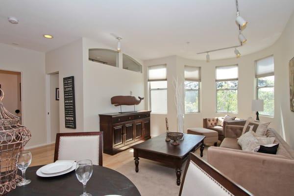 Our beautifully staged condo listing in Downtown Palo Alto.