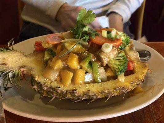 Special of the Day - Vegetable Curry in a Pineapple