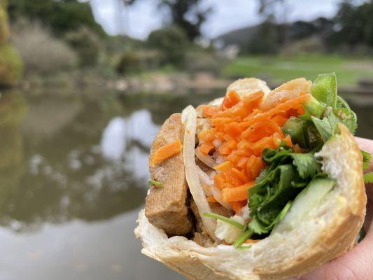 Tofu sandwich with extra veggies