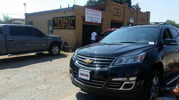 Driving through town on vacation.