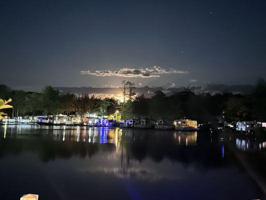 Full moon over the pond