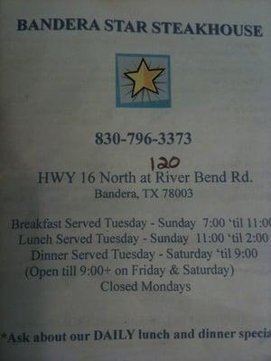 Bandera Star Steakhouse