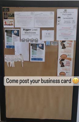 Bulletin board to help support local businesses