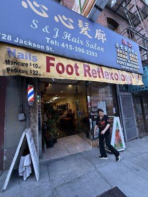 The lady who charged us $20 for tip and pushed us to the market next door and charged us $20 for tip on card