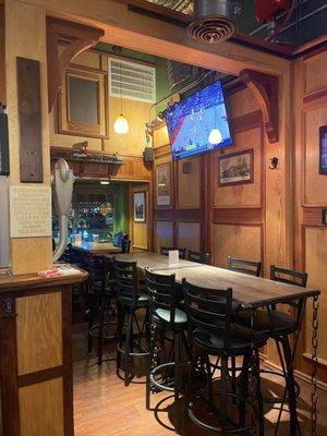 Plenty of seating in the bar.