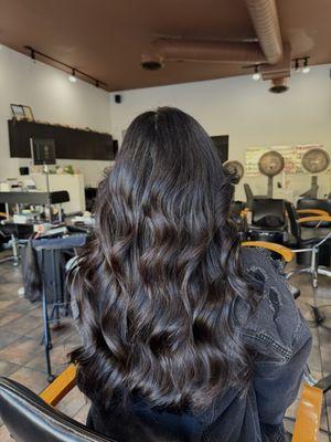 18" K-Tip Hair Extensions! Wavy thick hair available for my thick girlies! Client wanted a fuller and longer look