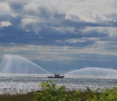 Fireboats are used to fight fires on ships and vessels, as well as fires in corners of a port that is easier accessed by water