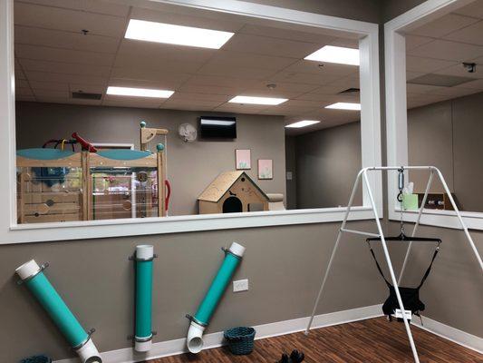 The baby area and one of the play structures for bigger kids